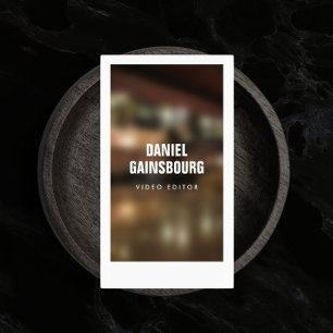 Kunstzinnig ingelijste fotograaf, videograaf visitekaartje