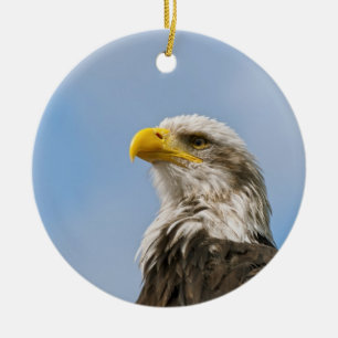 Kunstzinnig portret van een Amerikaanse zeearend i Keramisch Ornament