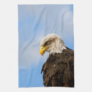 Kunstzinnig portret van een Amerikaanse zeearend i Theedoek