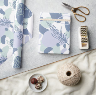 Kunstzinnige Bloem Abstract Lila Maagdenpalm Sal Cadeaupapier