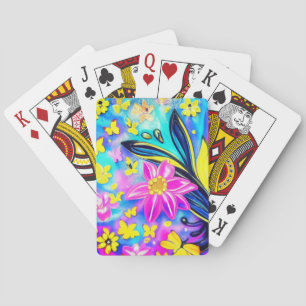 Kunstzinnige Bloem Pokerkaarten