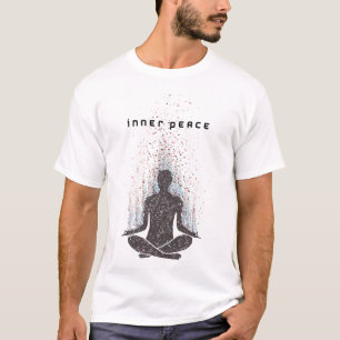 Kunstzinnige Innerlijke Vrede Mediterend Silhouet  T-shirt