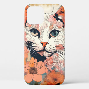 Kunstzinnige Kat iPhone 12 Hoesje