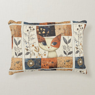 Kunstzinnige Mid-Century Modern Schattigee Cat Accent Kussen