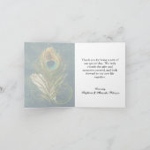 Kunstzinnige Pauwenveer Bedankkaart (Binnen)