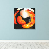 Kunstzinnige pompoenen canvas afdruk (Insitu (Houten vloer))