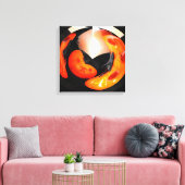 Kunstzinnige pompoenen canvas afdruk (Insitu (Woonkamer))