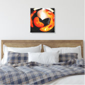 Kunstzinnige pompoenen canvas afdruk (Insitu (Slaapkamer))