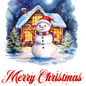 Kunstzinnige vakantiescene watercolor wenskaart feestdagenkaart