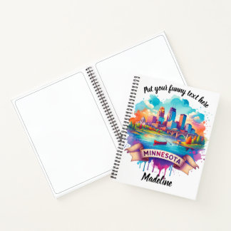 Kunstzinnige waterverf van Amerikaanse staten Notitieboek