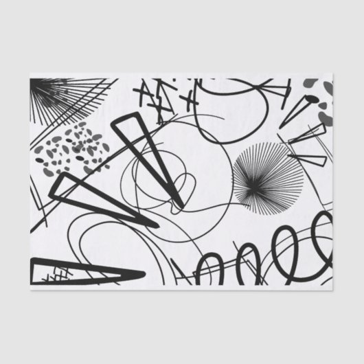 Kunstzwart-wit, grote driehoekcirkel textuur tissuepapier (Voorkant)