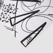 Kunstzwart-wit, grote driehoekcirkel textuur tissuepapier (Detail)