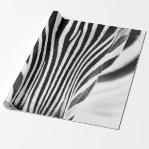 Kunstzwart-wit-kleefportret van een zeb cadeaupapier