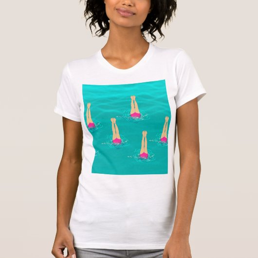 Kunstzwemmers - zwemmen onder water t-shirt (Voorkant)