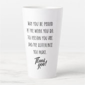 Kunt u trots zijn op uw werk? latte mok (Voorkant)