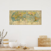 Kunyu Wanguo Quantu Map door Matteo Ricci Poster (Keuken)