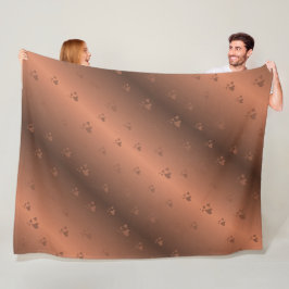 kupfer, brown, kerst, harten, xmas, glanzend fleece deken