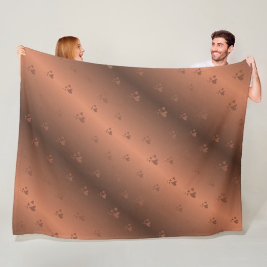 kupfer, brown, kerst, harten, xmas, glanzend fleece deken (In situ)