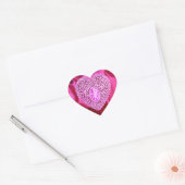 KUPID LACE HEART SILK FUCHSIA CLOTH, Pink Violet Hart Sticker (Envelop)