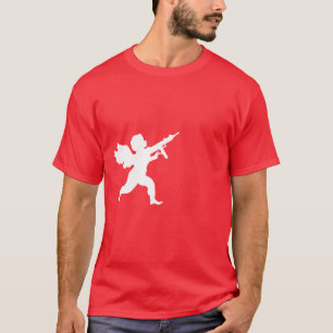 KUPID SCHOON DOOR DE HART MET EEN AK-47 T-SHIRT
