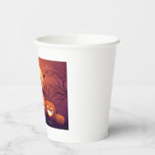 Kürbis Halloween Papbecher – Buntes Partygeschirr Papieren Bekers (Links)