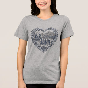Kurdisch erfgoed Hartontwerp   Traditionele cultuu Tri-Blend Shirt
