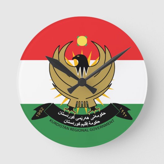 kurdistan embleem ronde klok (Voorkant)