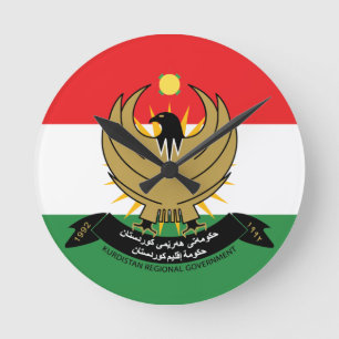 kurdistan embleem ronde klok