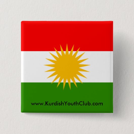 Kurdistan Flag Button (Voorkant)