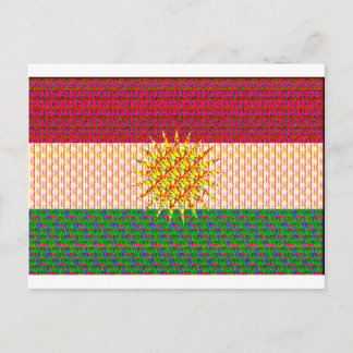 Kurdistan Flag Psychedelic Briefkaart