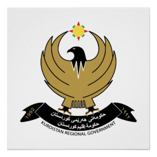 Kurdistan land wapen wapenschild symbool embleem a perfect poster