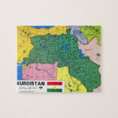 KURDISTAN MAP Puzzle exclusif (Horizontal)