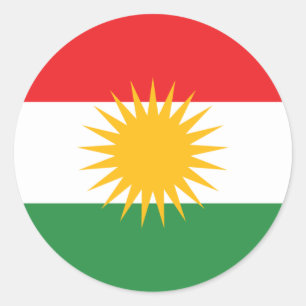 kurdistan ronde sticker