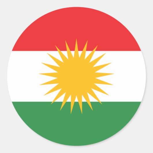 kurdistan ronde sticker (Voorkant)