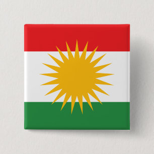 kurdistan vierkante button 5,1 cm