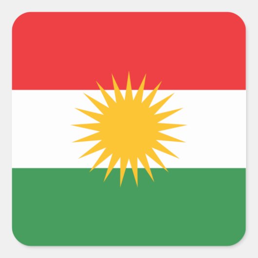 kurdistan vierkante sticker (Voorkant)