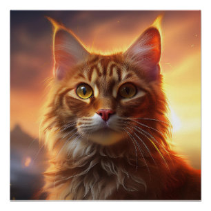Kurileaanse Bobtail Kat Perfect Poster