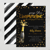 Kurk de champagne feest uitnodiging (Voorkant / Achterkant)