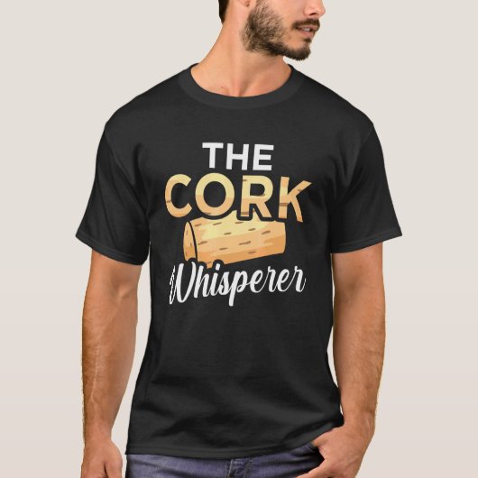 Kurk Whisperer Wine Drinker Graphic T-shirt (Voorkant)