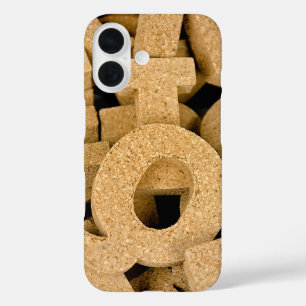 Kurkblokletters iPhone 16 Hoesje