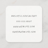 kurkdruk vierkante visitekaartje (Achterkant)