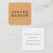 kurkdruk vierkante visitekaartje (Voorkant / Achterkant)