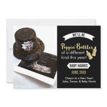 Kurkels openscheuren Nieuwejaars Baby Aankondiging