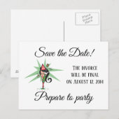 Kurken Knal Afscheid van het Huwelijk Aankondigingskaart (Voorkant / Achterkant)