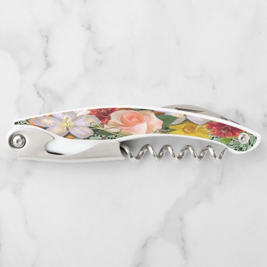 Kurkentrekker Fles Open Floral (Voorkant)