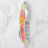 Kurkentrekker Fles Open Floral (Achterkant)