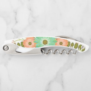 Kurkentrekker Fles Open Floral