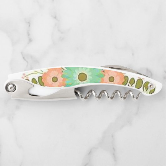 Kurkentrekker Fles Open Floral (Voorkant)