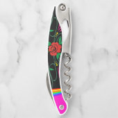 Kurkentrekker Fles Open Floral (Achterkant)