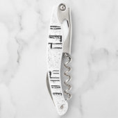 Kurkentrekker Fles Open White en Black (Achterkant)